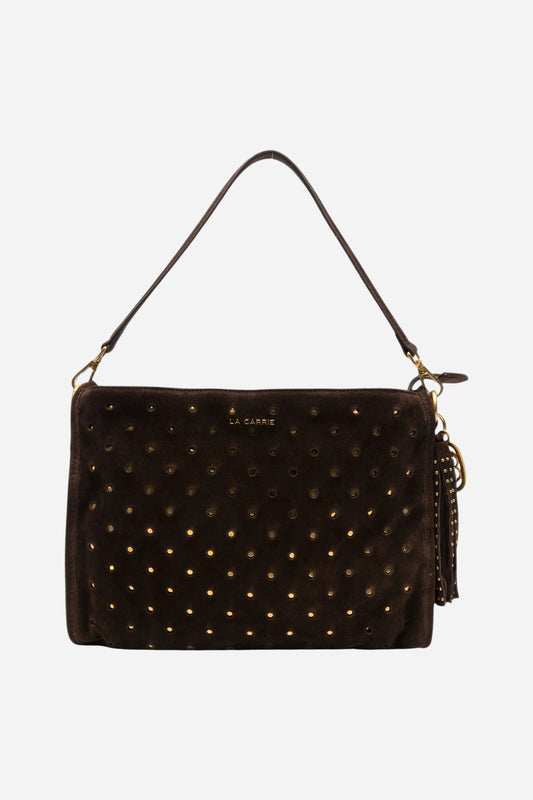 Downtown Borsa a spalla in pelle - Marrone scuro