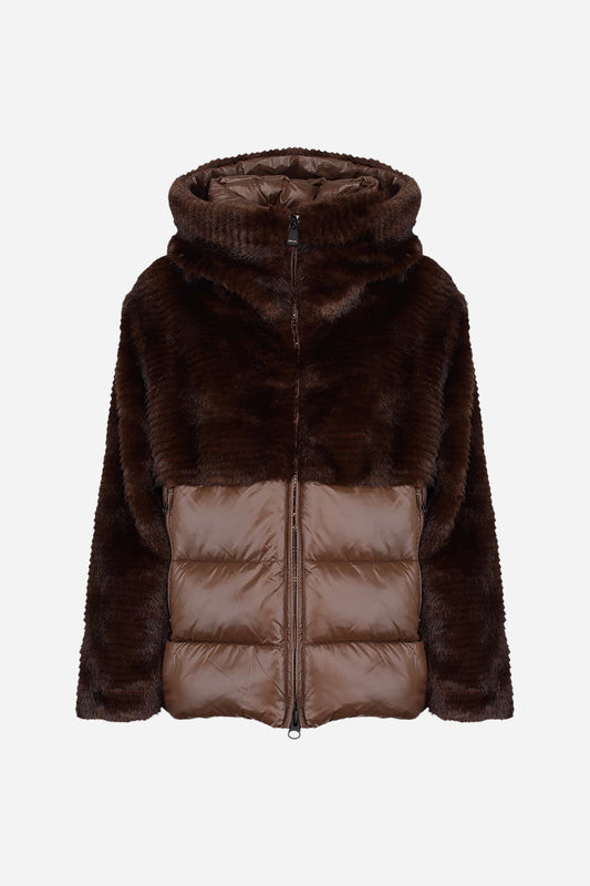 Fanevil giubbotto donna eco fur nylon