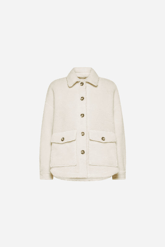 Giacca overshirt in teddy