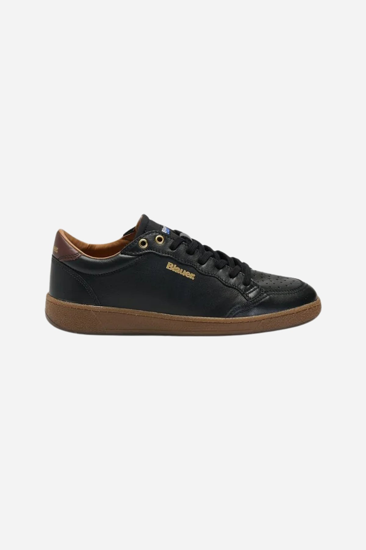 Sneaker Murray20/Lea in pelle - Nero-Marrone