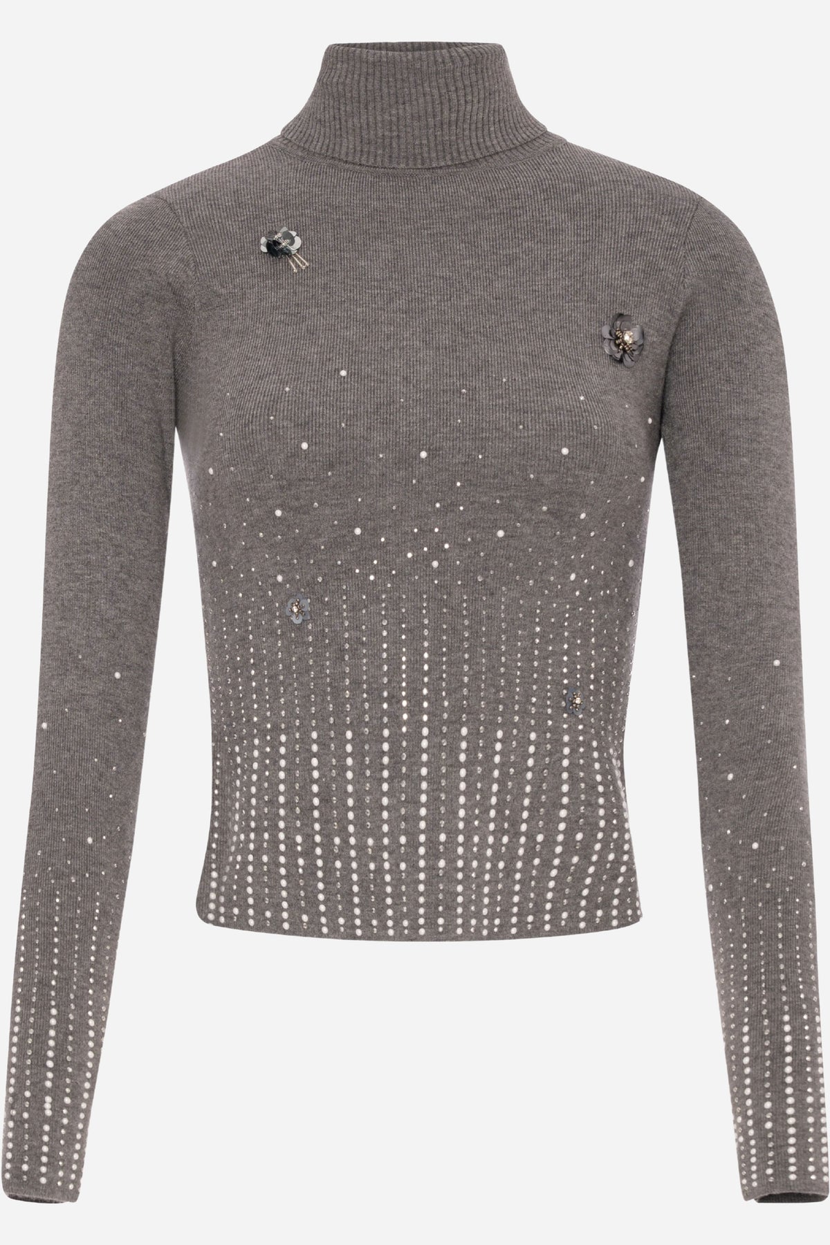 Maglia slim Fracomina collo alto maniche lunghe