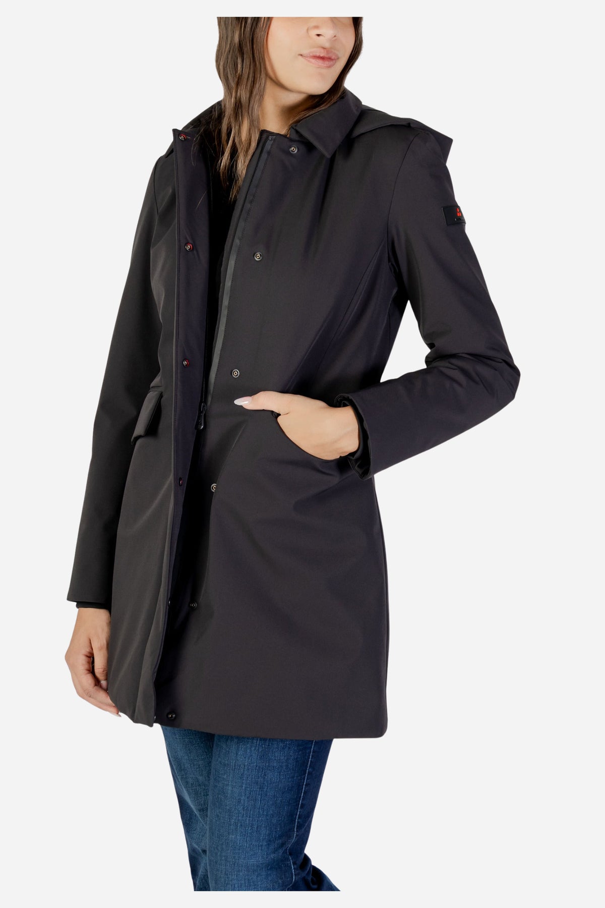 Giubbino Peuterey da donna nero lungo Telia Ta Parka 542201181892808