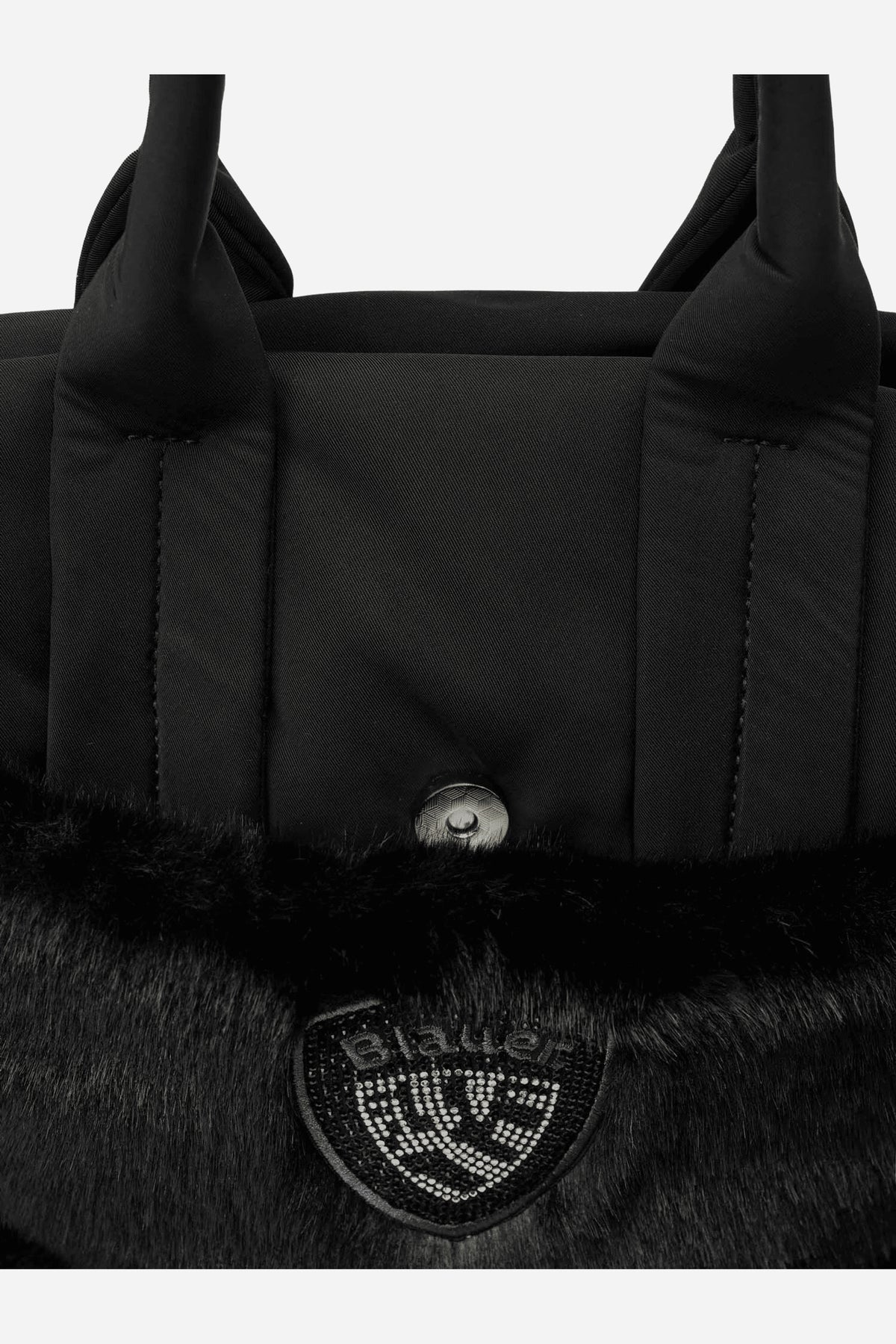 Padded Borsa piccola a mano faux fur