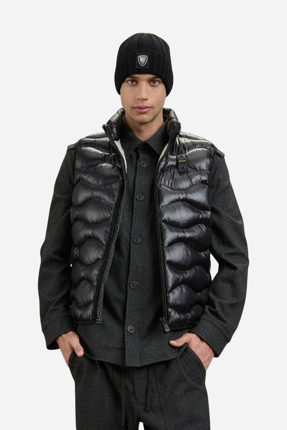 Blauer Piumino smanicato in nylon