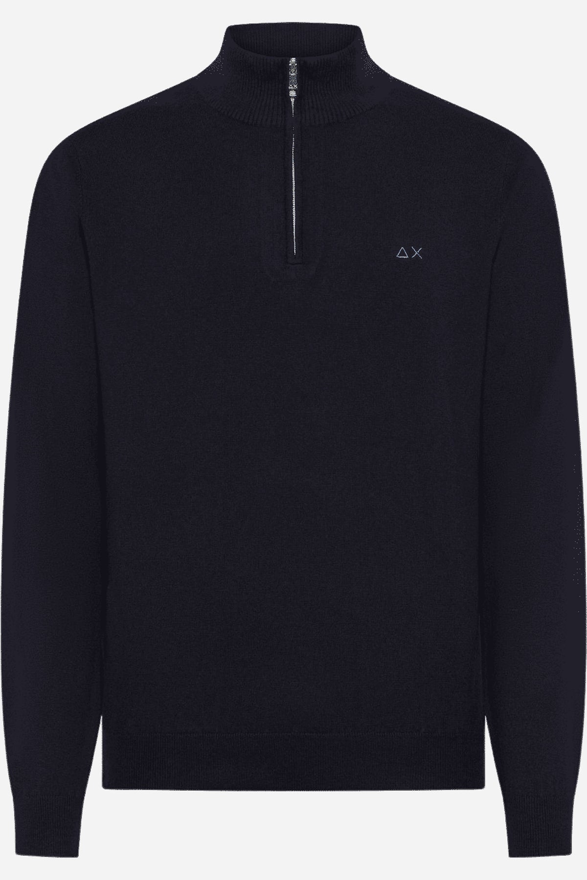 Sun68 Maglia collo alto con zip cotone e lana