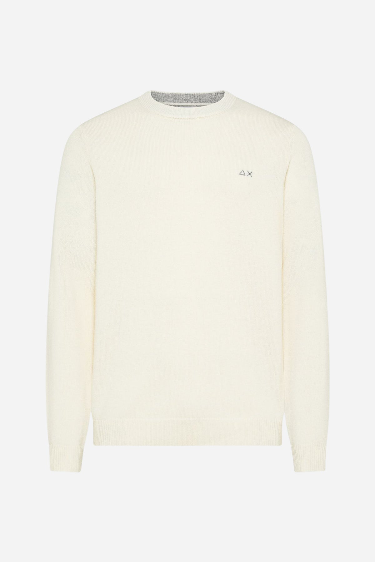 Maglia Sun68 girocollo lana e cashmere - Panna