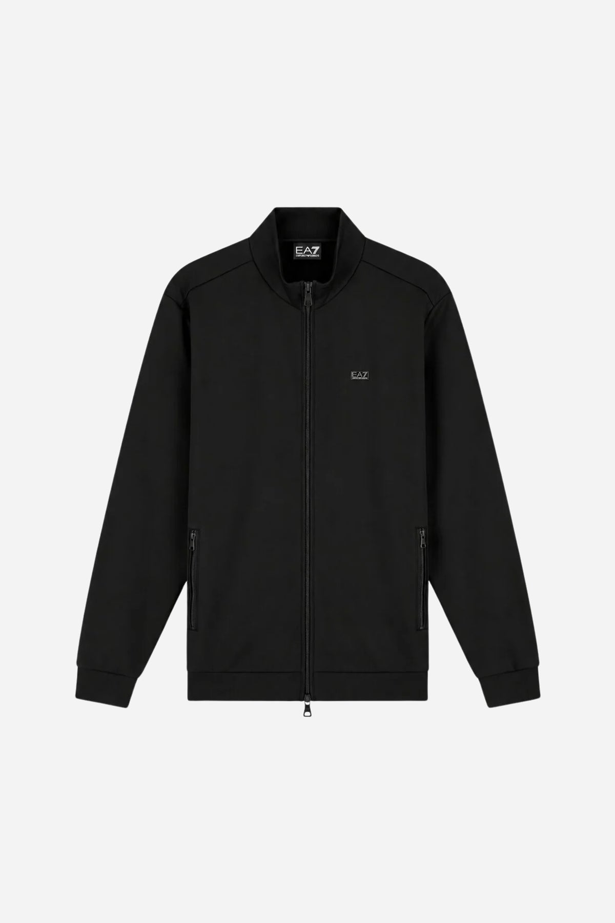 EA7 felpa uomo con cerniera regular fit - Nero