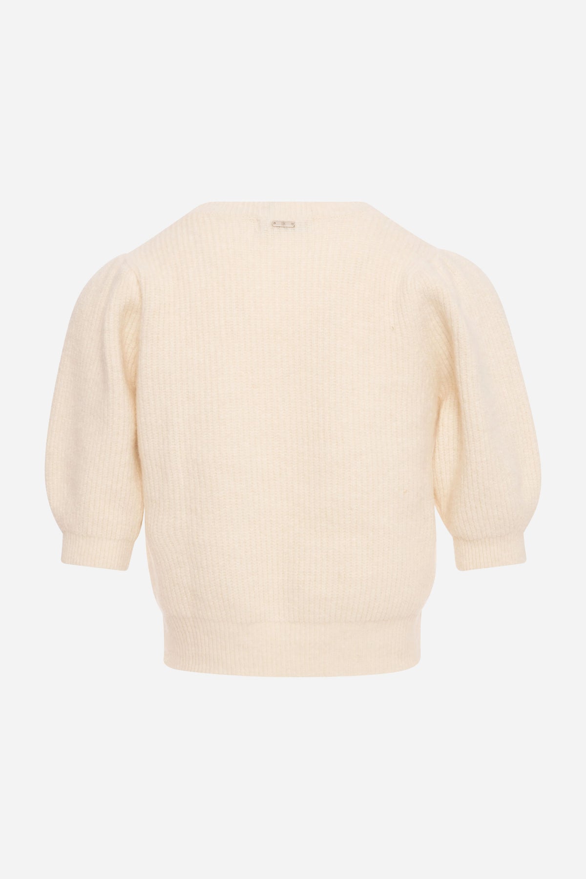 Maglia Fracomina cropped con applicazioni gioiello