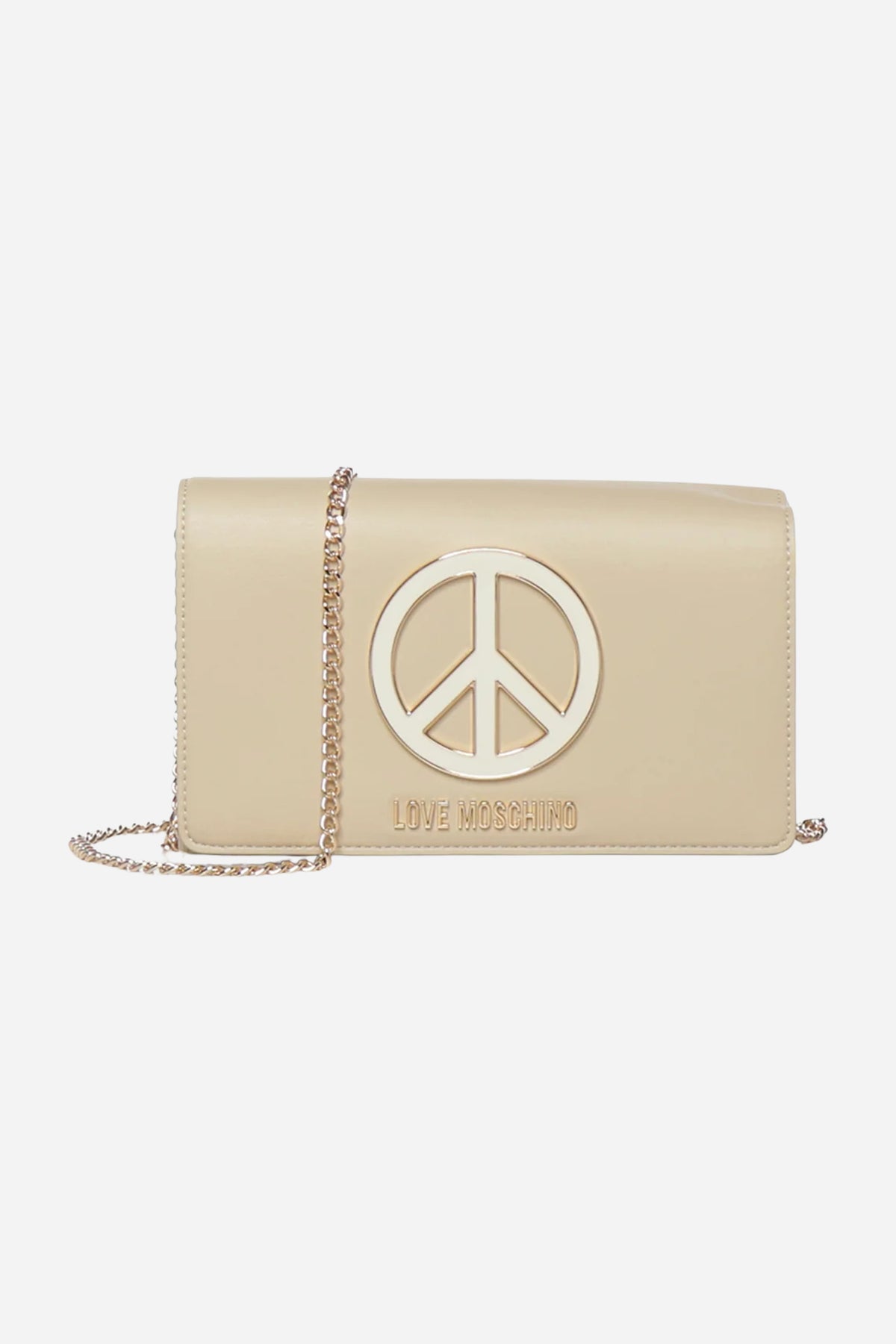 Pochette Love Moschino piccola con tracolla a catena