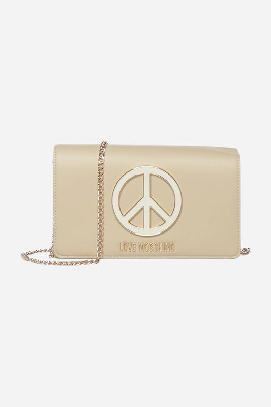 Pochette Love Moschino piccola con tracolla a catena