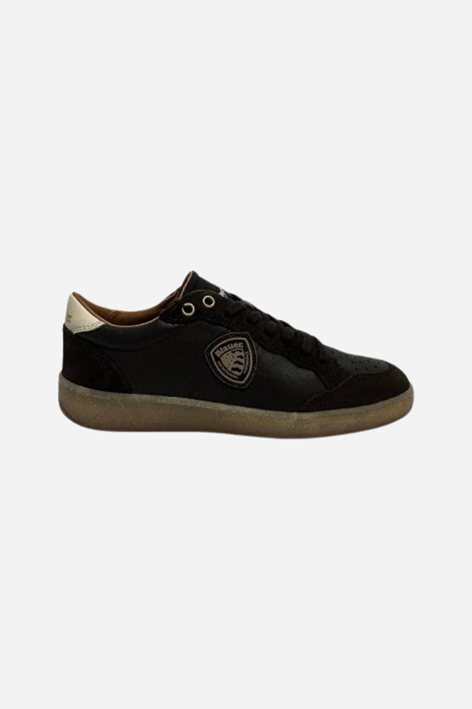 Sneaker Murray Premium in pelle - Marrone-Nero