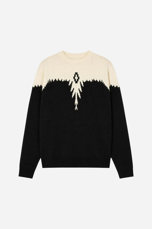 Jumper Wings maglione girocollo iconico - Nero-Bianco