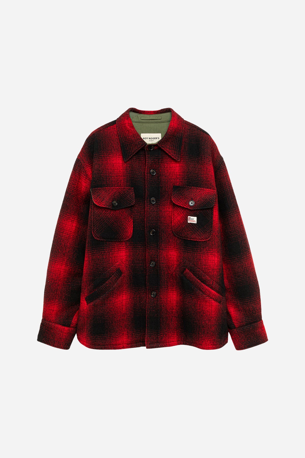 Giacca Buffalo lana motivo check Roy Roger's - Rosso/Nero
