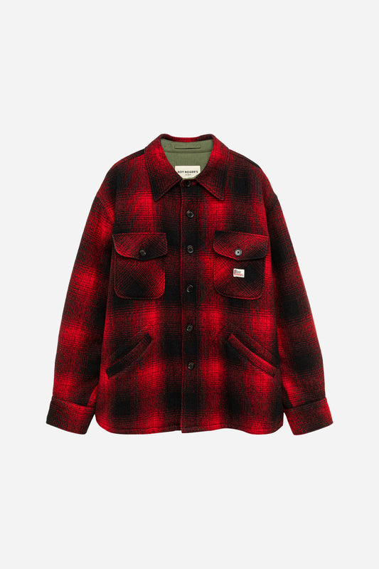 Giacca Buffalo lana motivo check Roy Roger's - Rosso/Nero