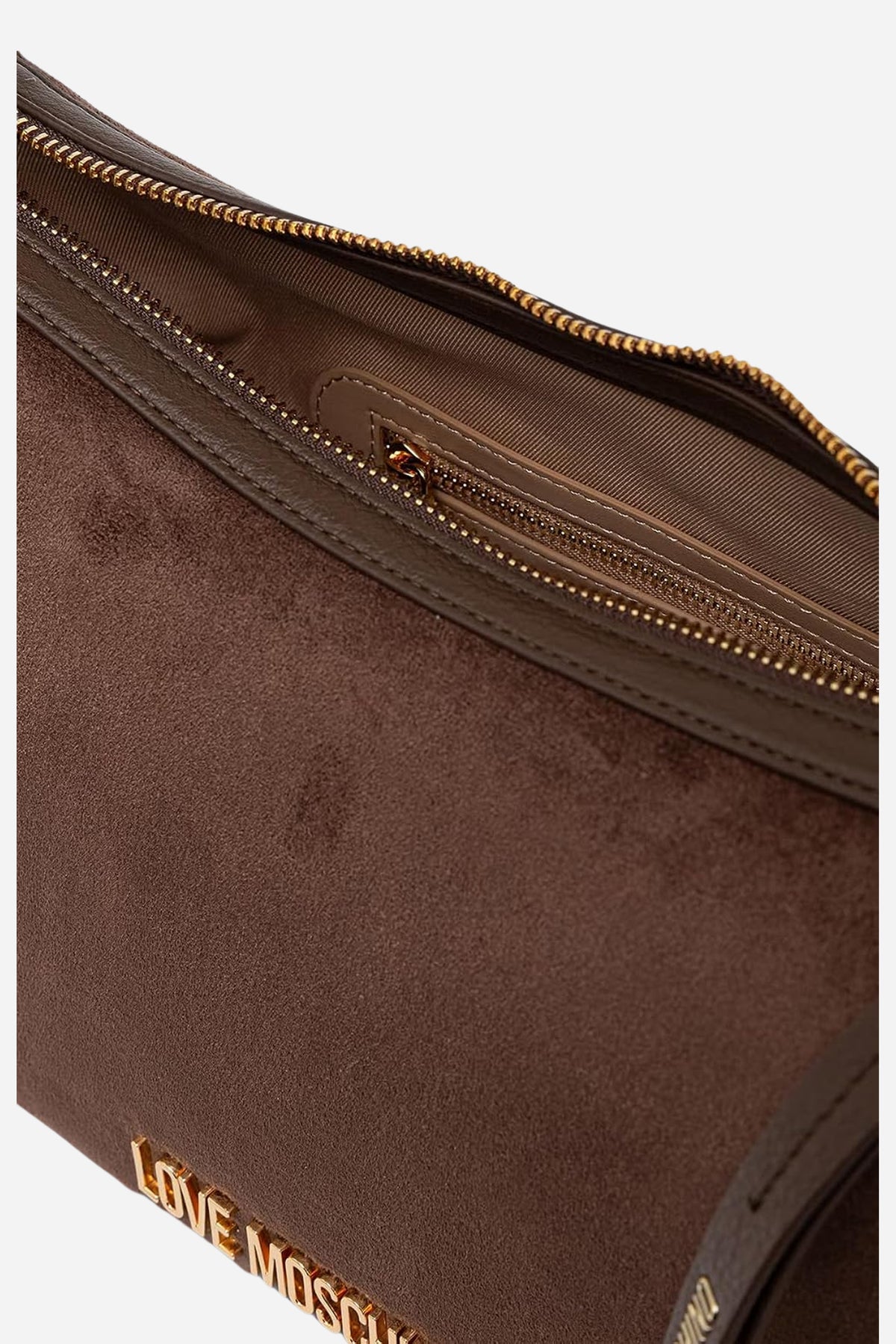 Love Moschino Borsa media a spalla effetto scamosciato