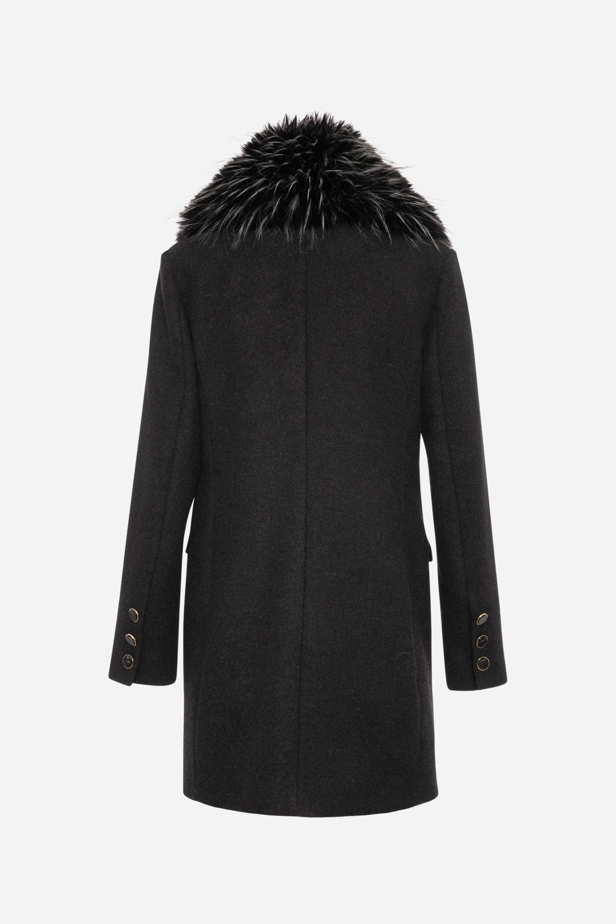Cappotto regular doppiopetto con lana