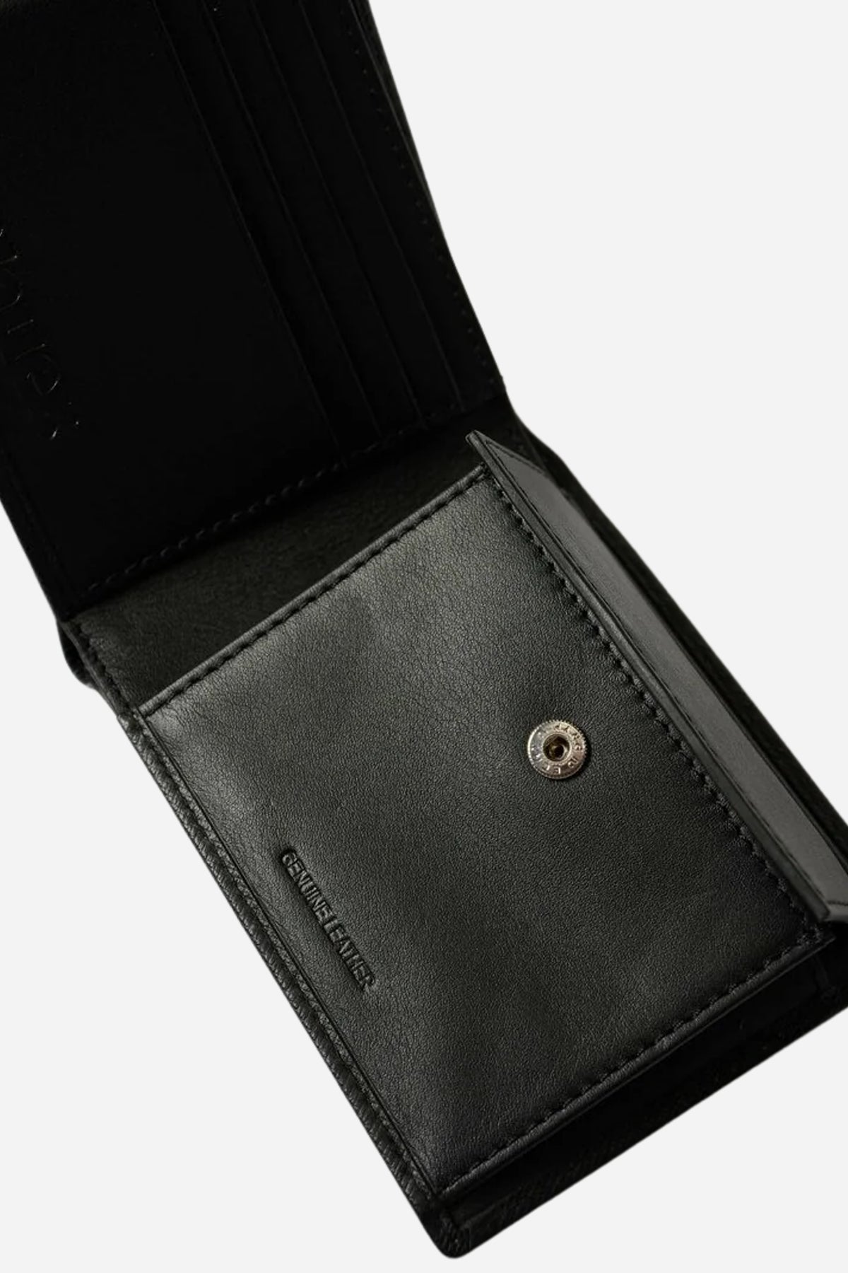Portafoglio Blauer compatto effetto Saffiano RFID - Nero