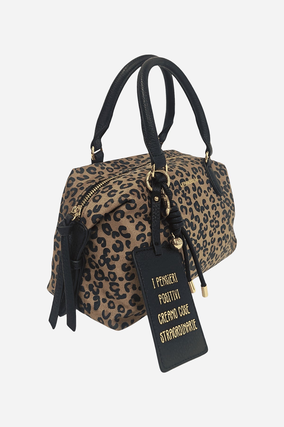 Chicago bauletto medio a mano scamosciato animalier