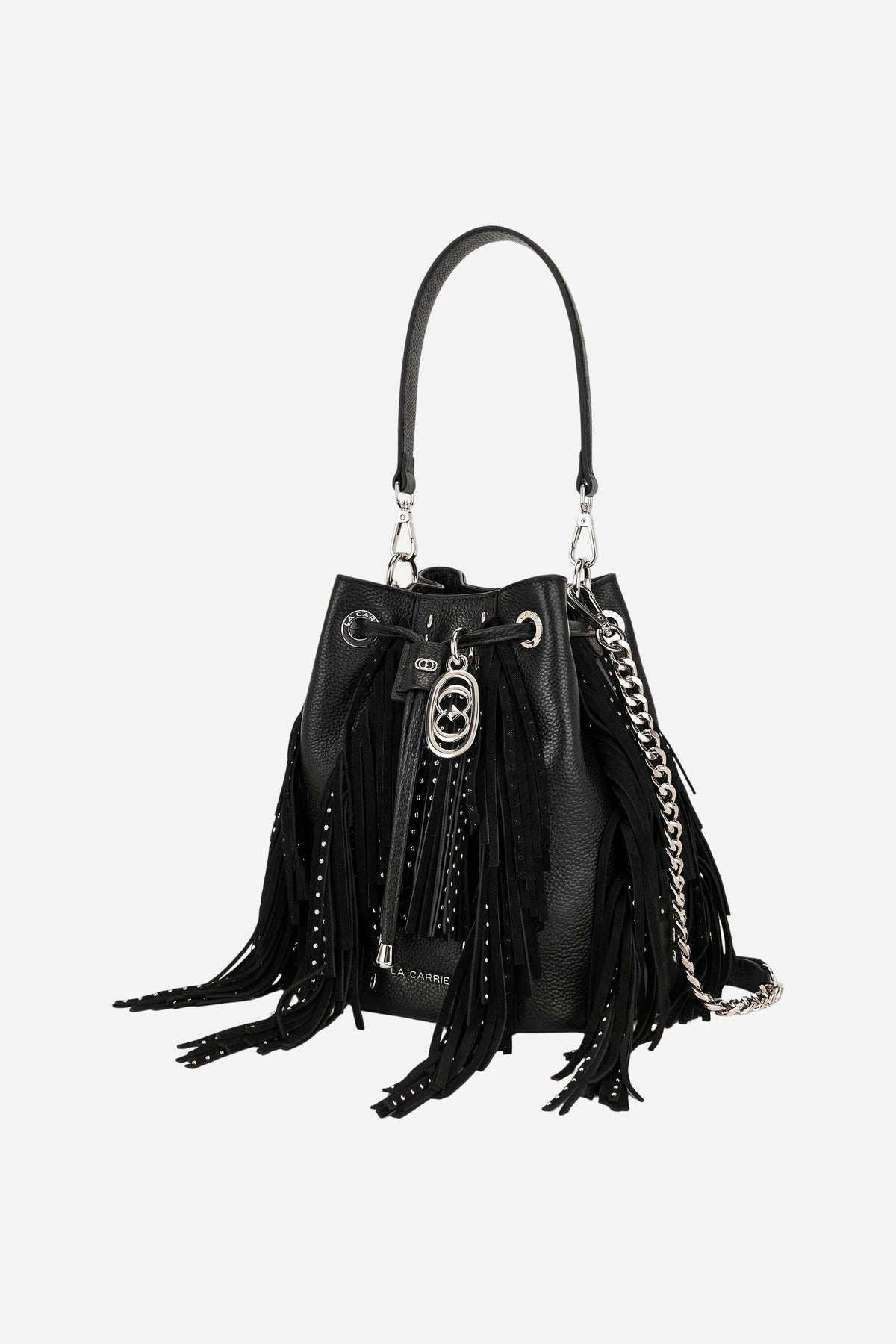 Secchiello Rock La Carrie a mano frange strass