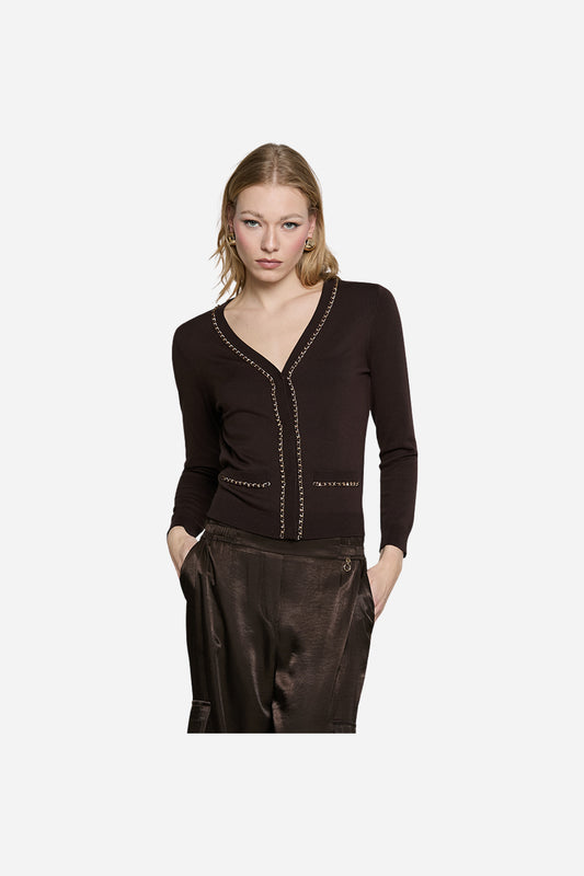 Cardigan CHAINSY manica 7/8 profili catena