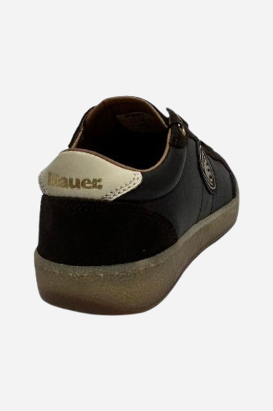 Sneaker Murray Premium in pelle - Marrone-Nero