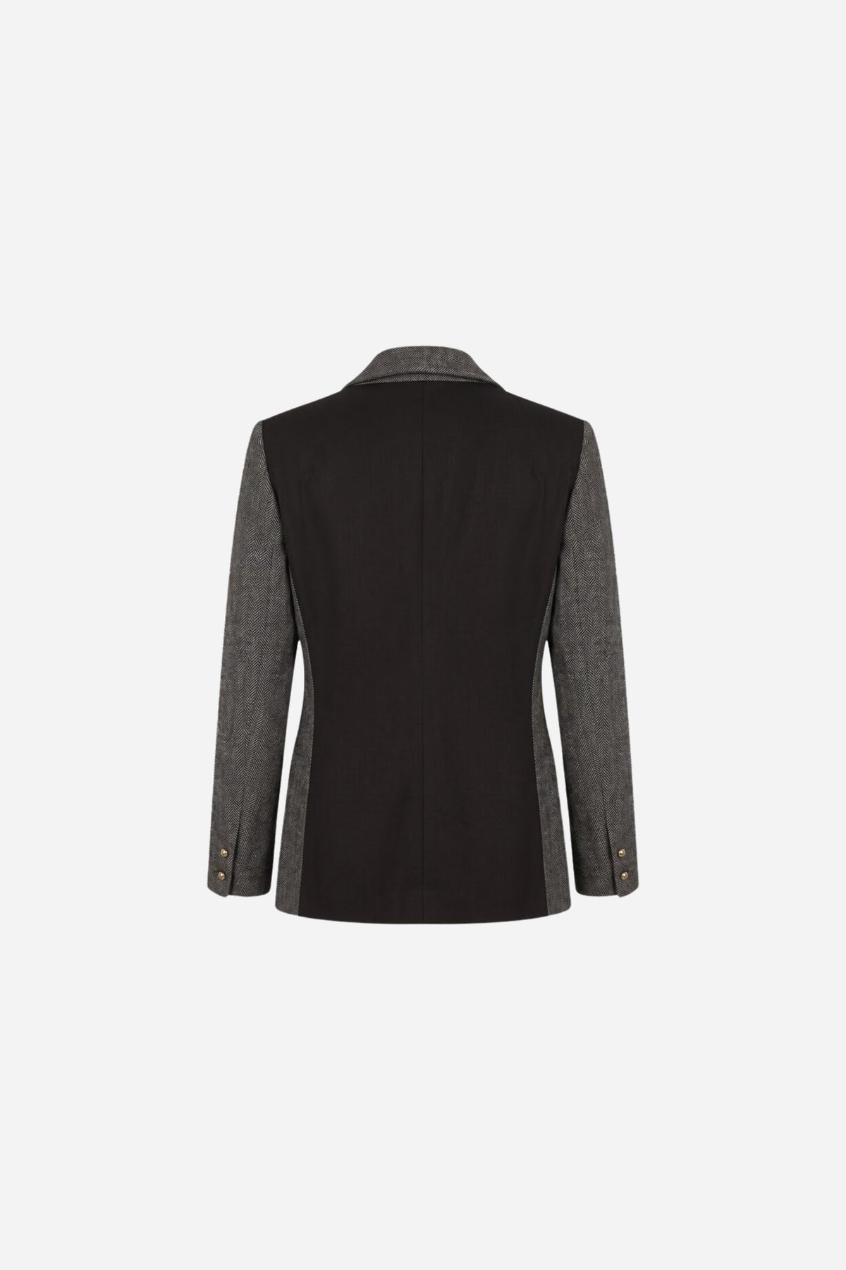 Blazer Markup tessuto spigato bimaterico