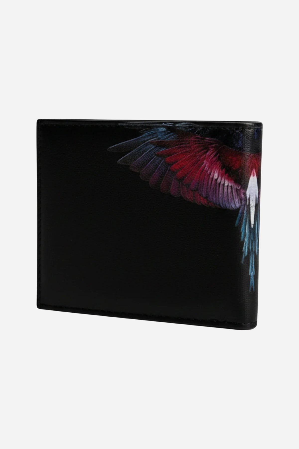 Portafoglio Wings Istitutional compatto effetto pelle - Nero-Rosa