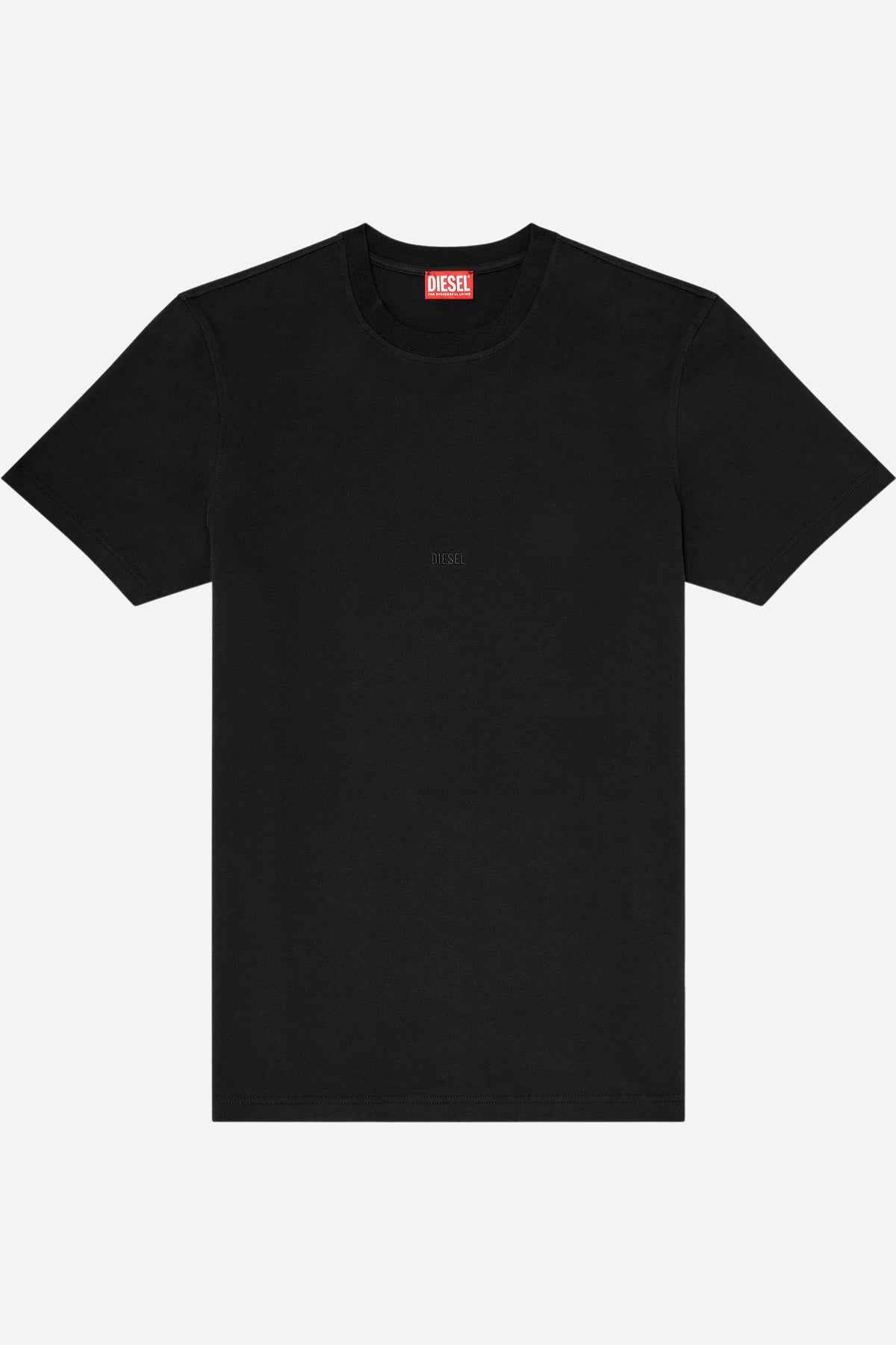 T-shirt Diesel regular fit cotone con ricamo logo