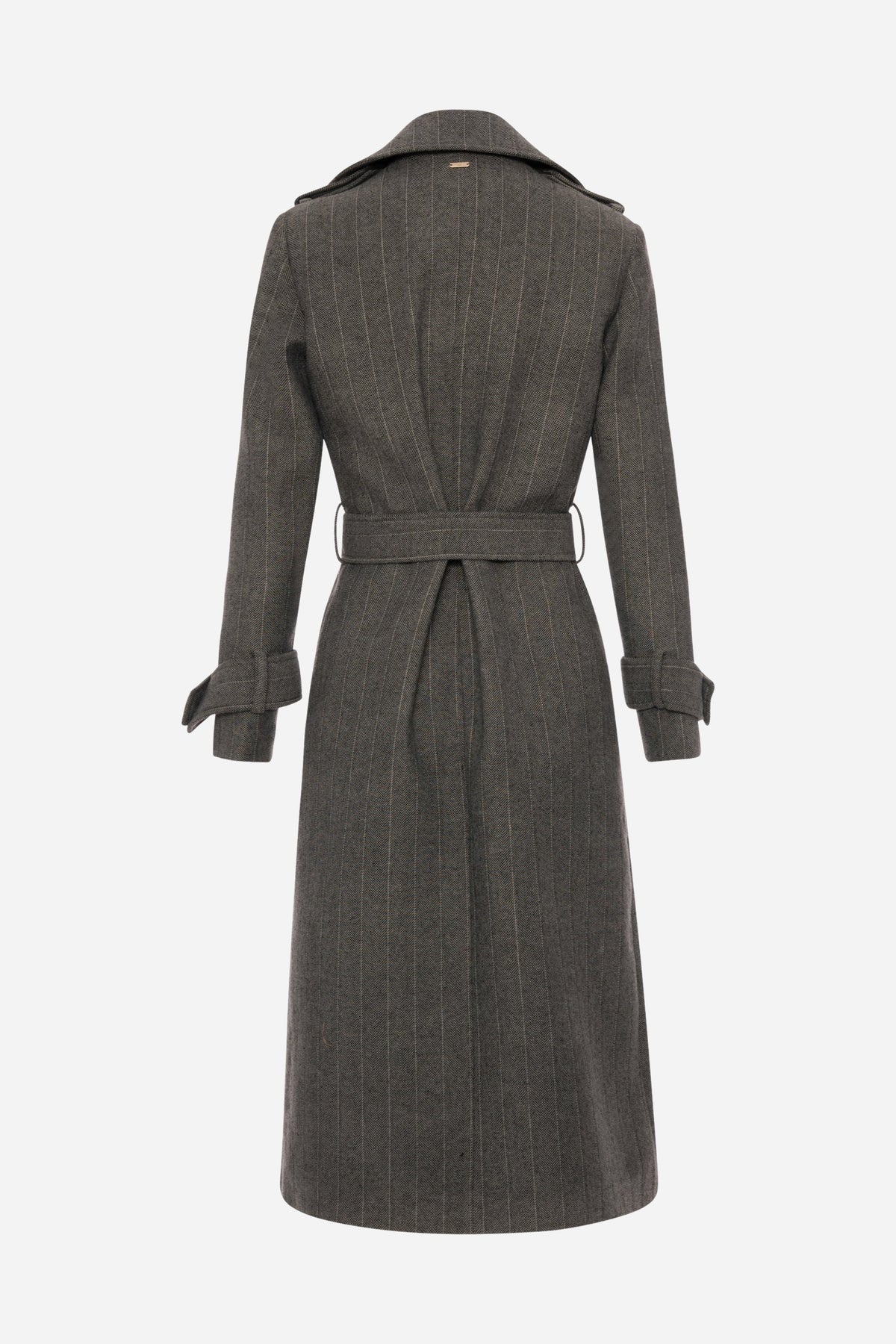 Fracomina Cappotto trench regular in lana gessato