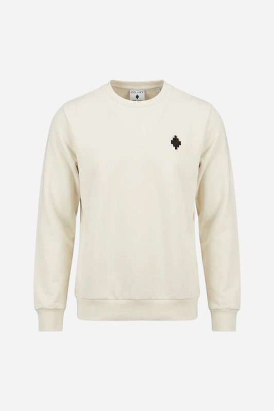Felpa Marcelo Burlon oversize stampa logo - Cocco