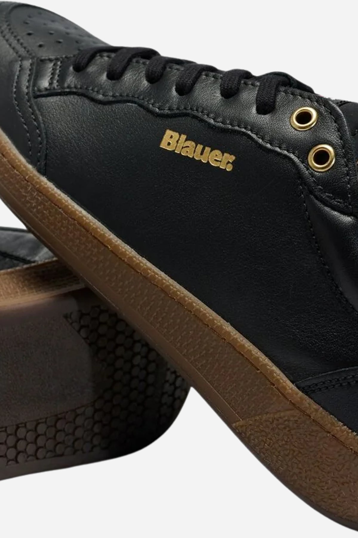 Sneaker Murray20/Lea in pelle - Nero-Marrone