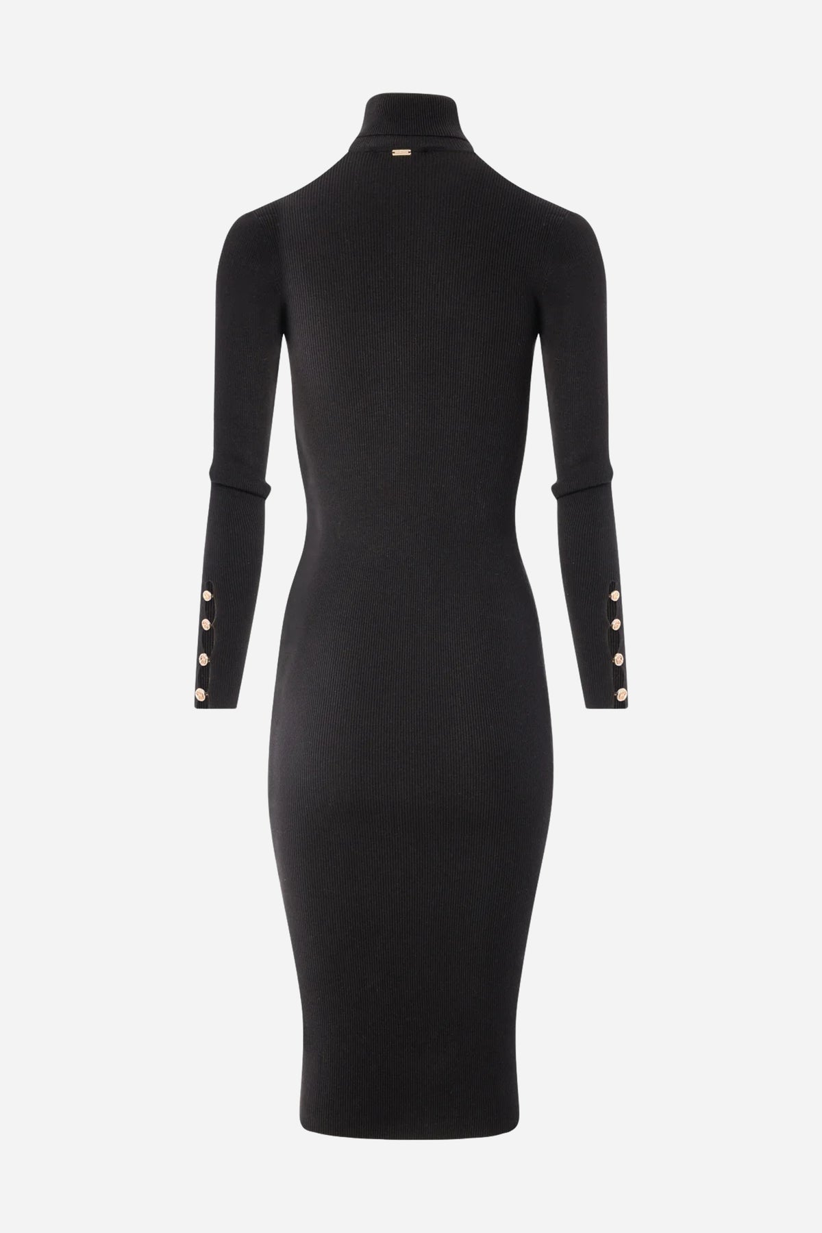 Fracomina abito slim midi in maglia collo alto