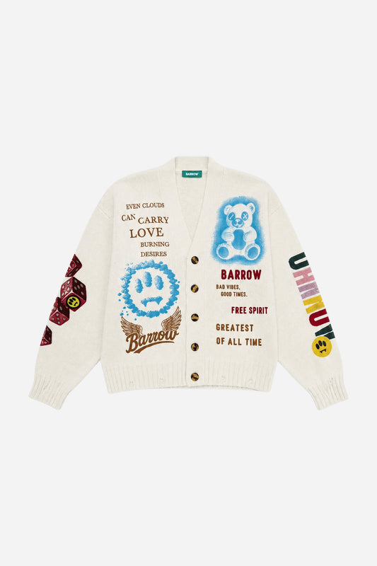 Cardigan Barrow misto lana fit morbido