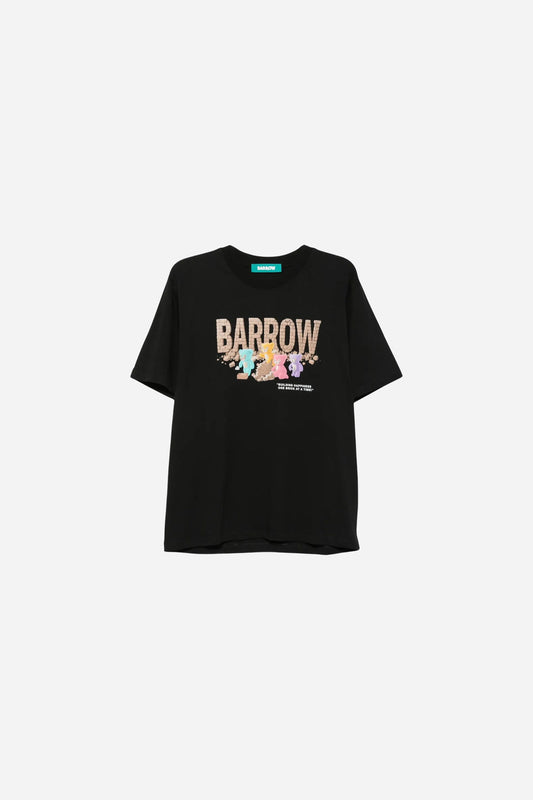 T-shirt Barrow girocollo maniche corte cotone