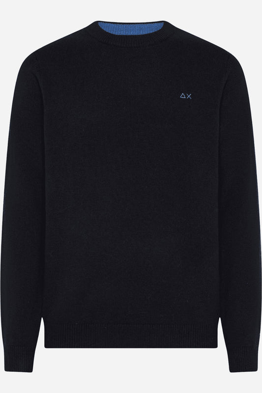 Maglione Sun68 girocollo in lana maniche lunghe