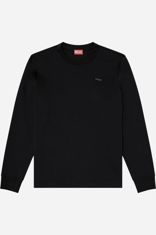 Diesel T-shirt maniche lunghe placca logo