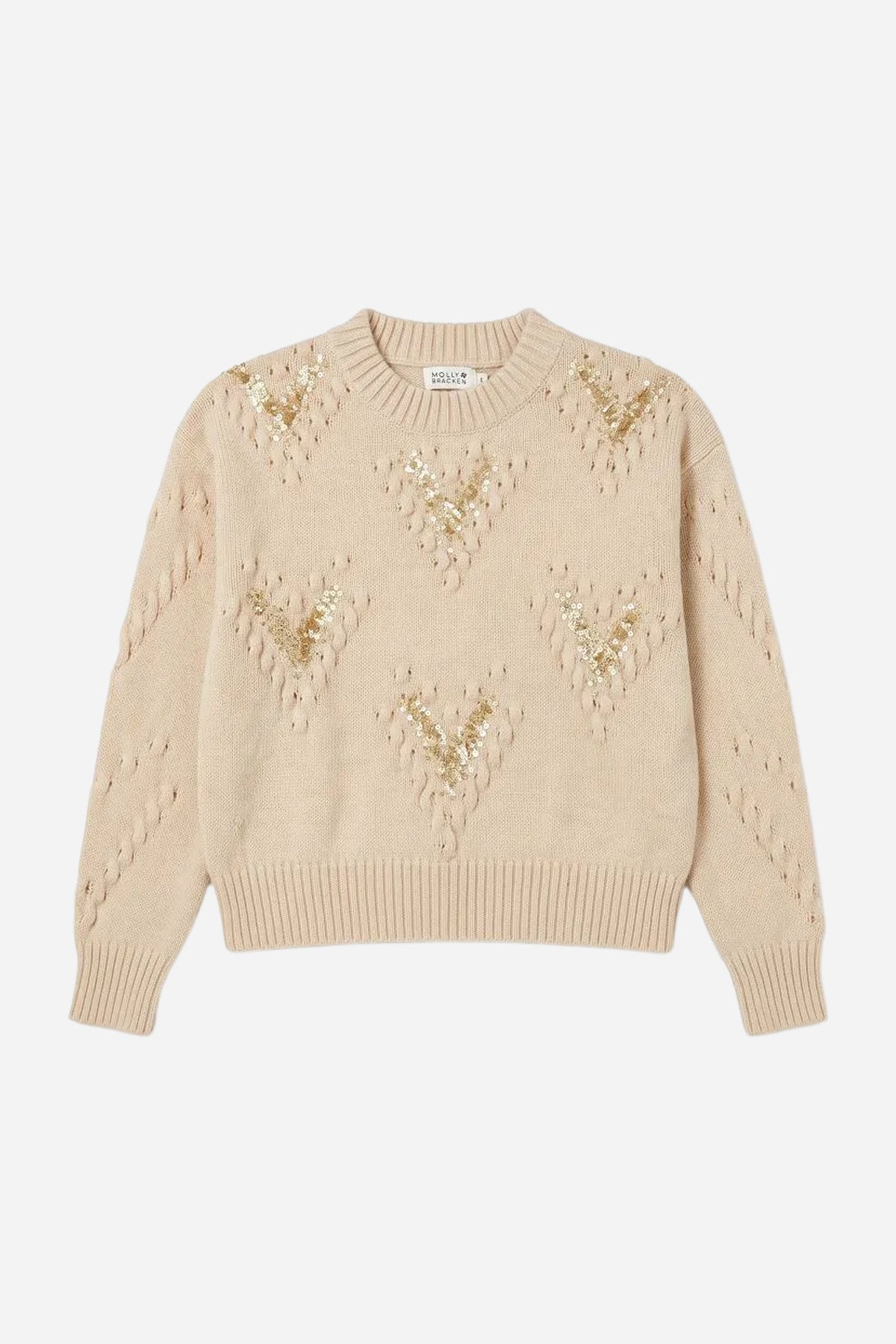 Maglione MOLLYBRACKEN dritto con strass
