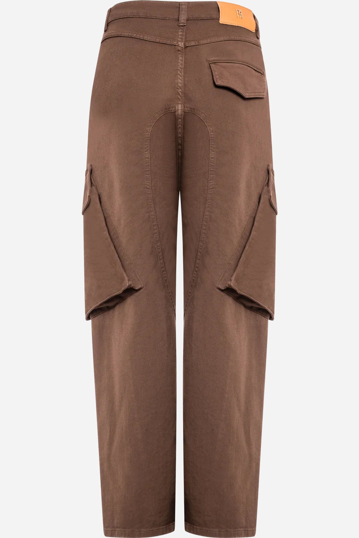 Fracomina Pantalone carrot balloon fit in gabardina - Marrone