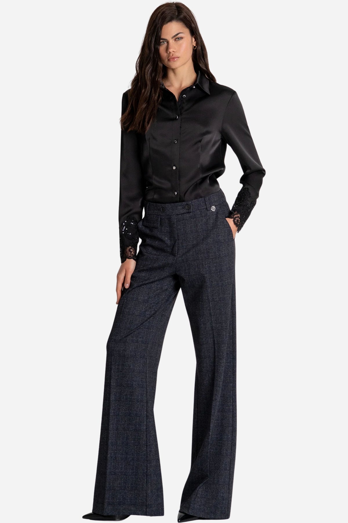 Fracomina Pantalone linea dritta Principe di Galles
