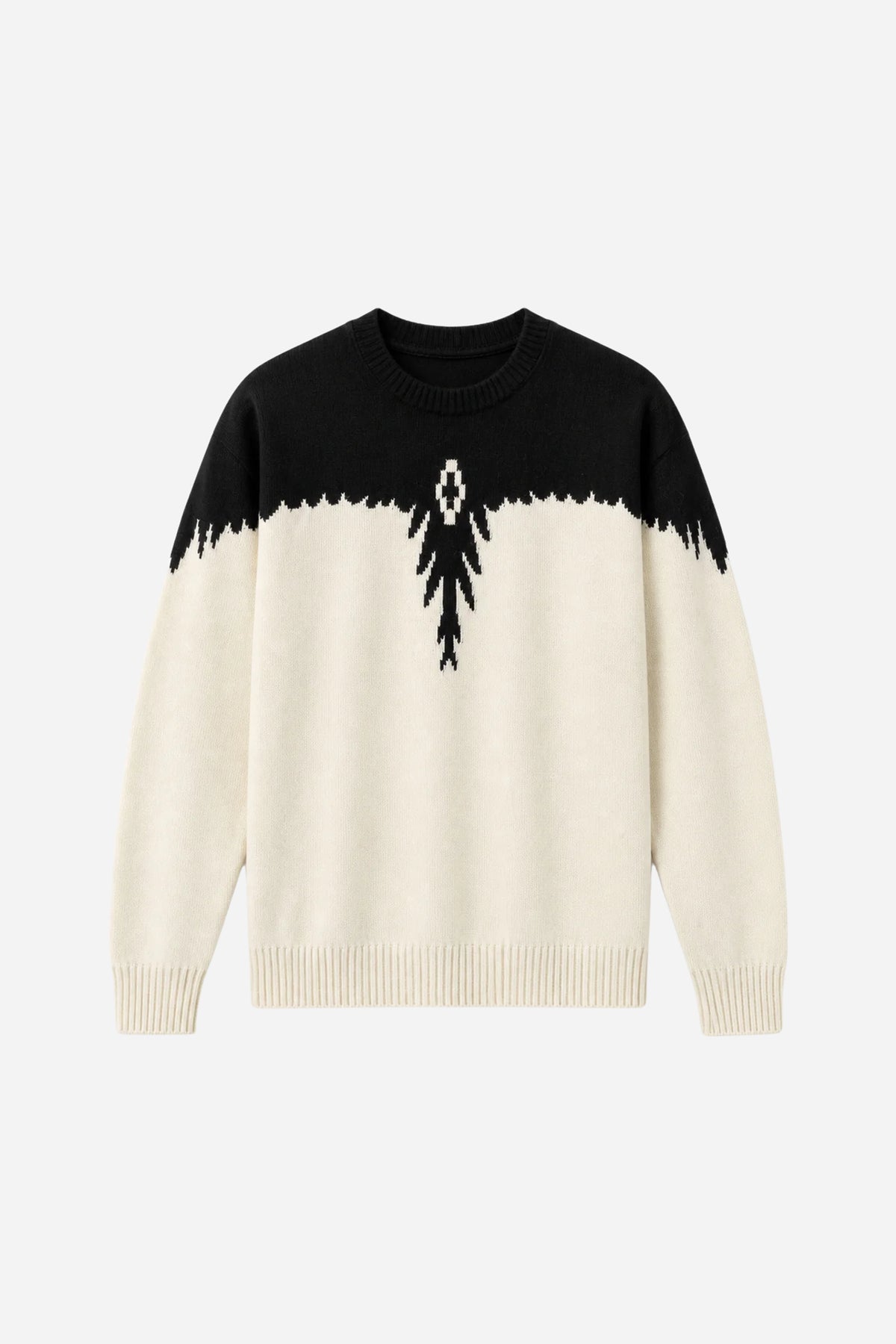 Jumper Wings maglione girocollo uomo in lana - Cocco-Nero