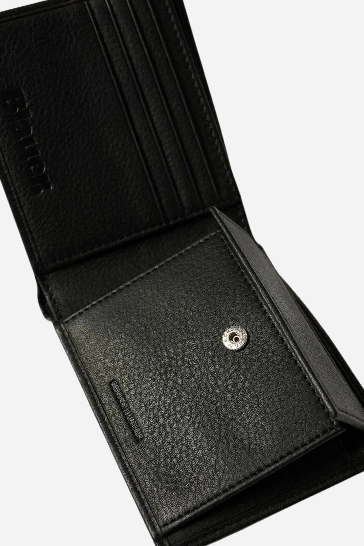 Portafoglio Blauer compatto in nappa con RFID - Nero