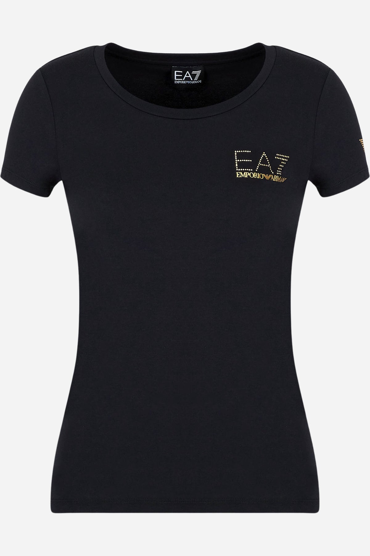 EA7 T-shirt girocollo slim in misto cotone modal