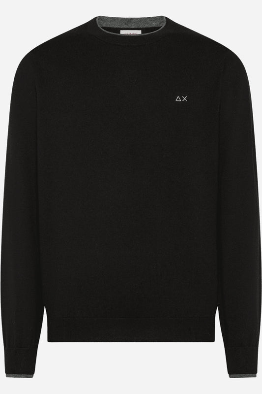 Maglia Sun68 girocollo cotone e lana