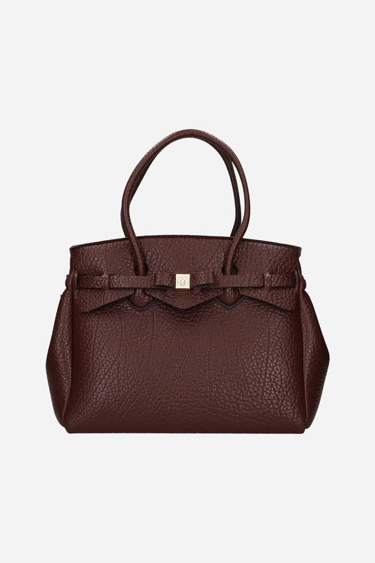 Miss Large Borsa shopping grande effetto pelle - Brown