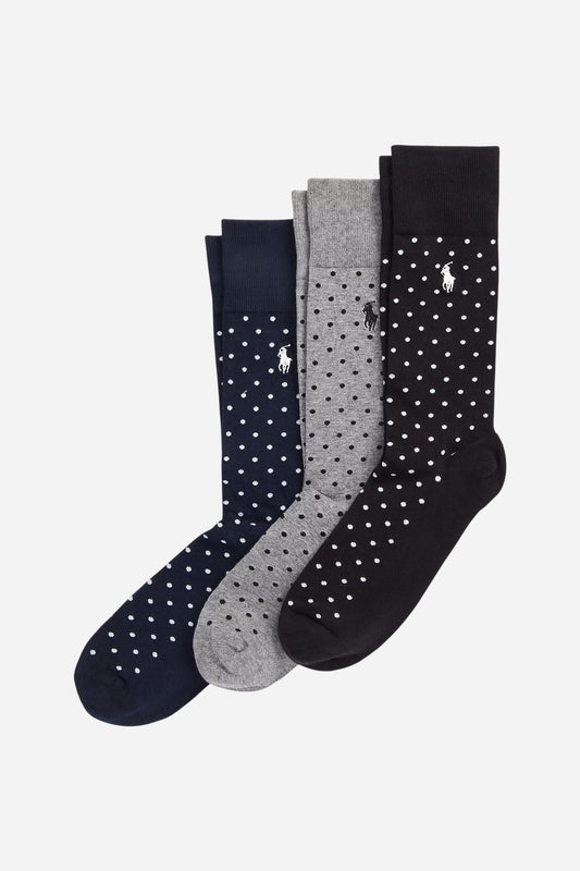 Polo Ralph Lauren calze lunghe pois confezione 3 paia