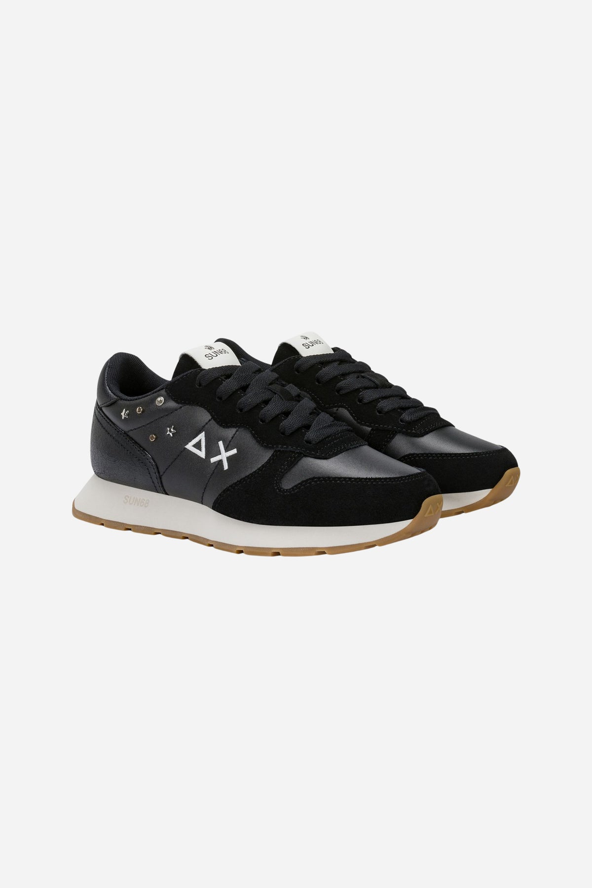 Sneaker Ally Studs donna in suede e nylon - Nero