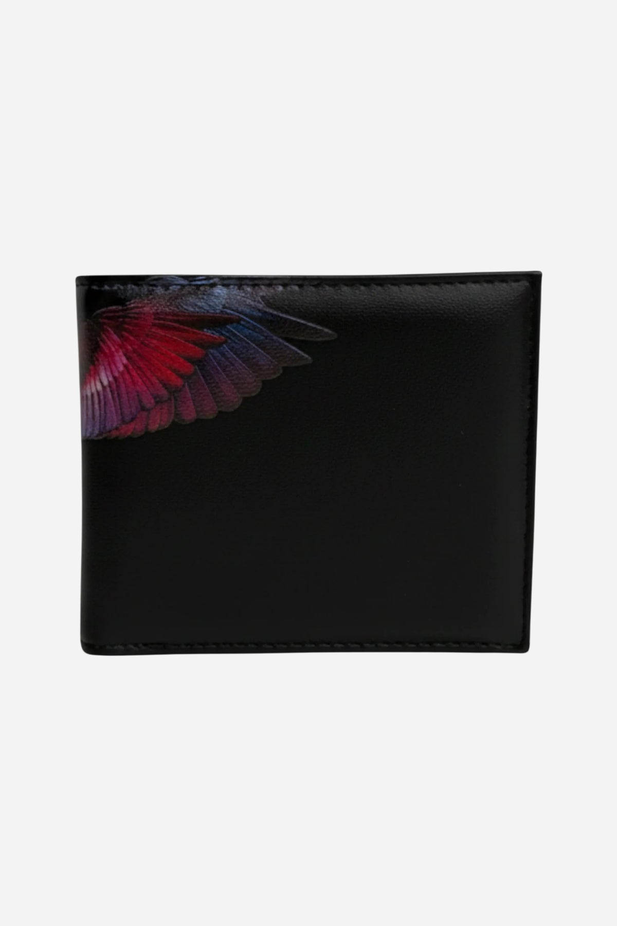 Portafoglio Wings Istitutional compatto effetto pelle - Nero-Rosa